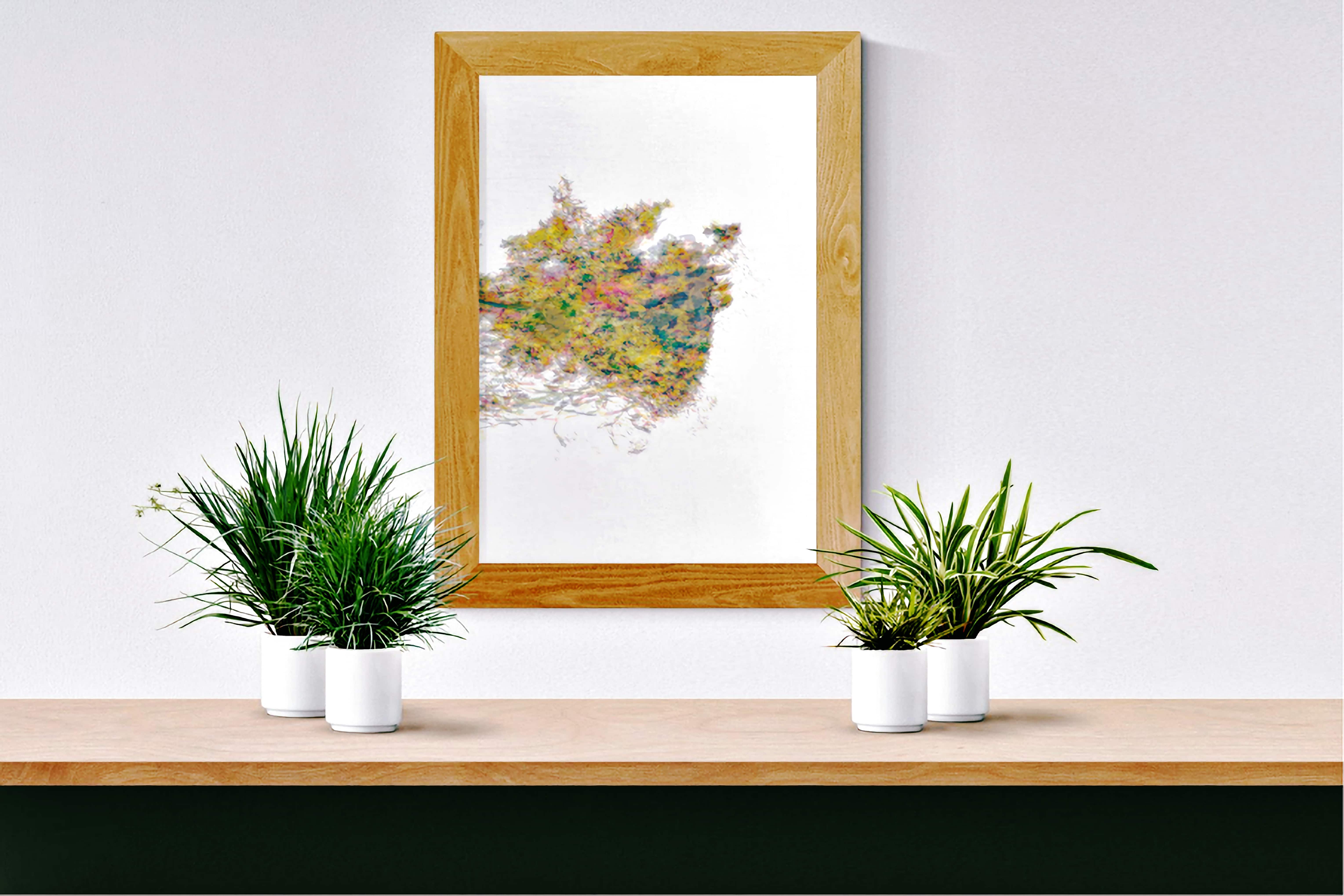 Tirage encadré dans un intérieur